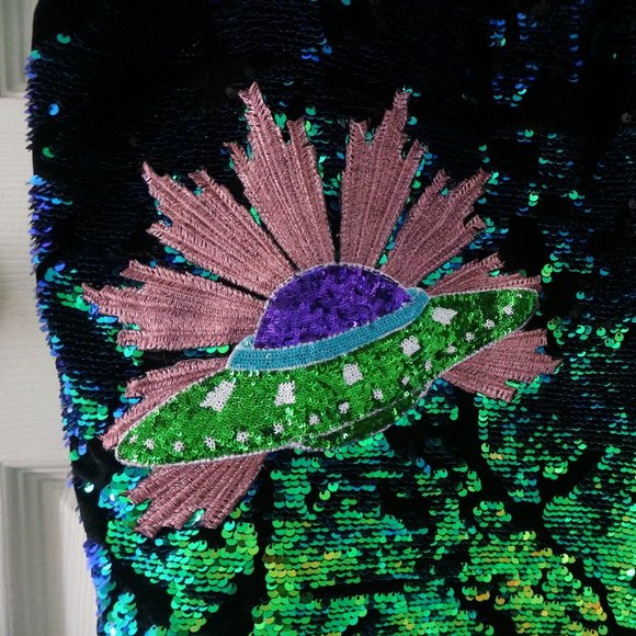 Ragyard Sequin Velvet T-shirt Dress - Picture 6 of 14